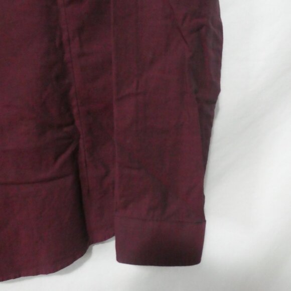 TOPMAN - Stretch - Skinny Fit | small | Classic Burgundy Long Sleeve Shirt - Picture 14 of 14